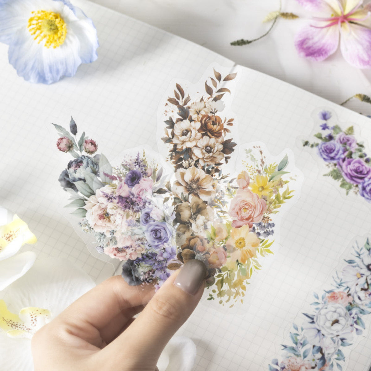 Encounter A Sea Of ​​Flowers Series Gorgeous Flowers And Plants Sticker Pack 4