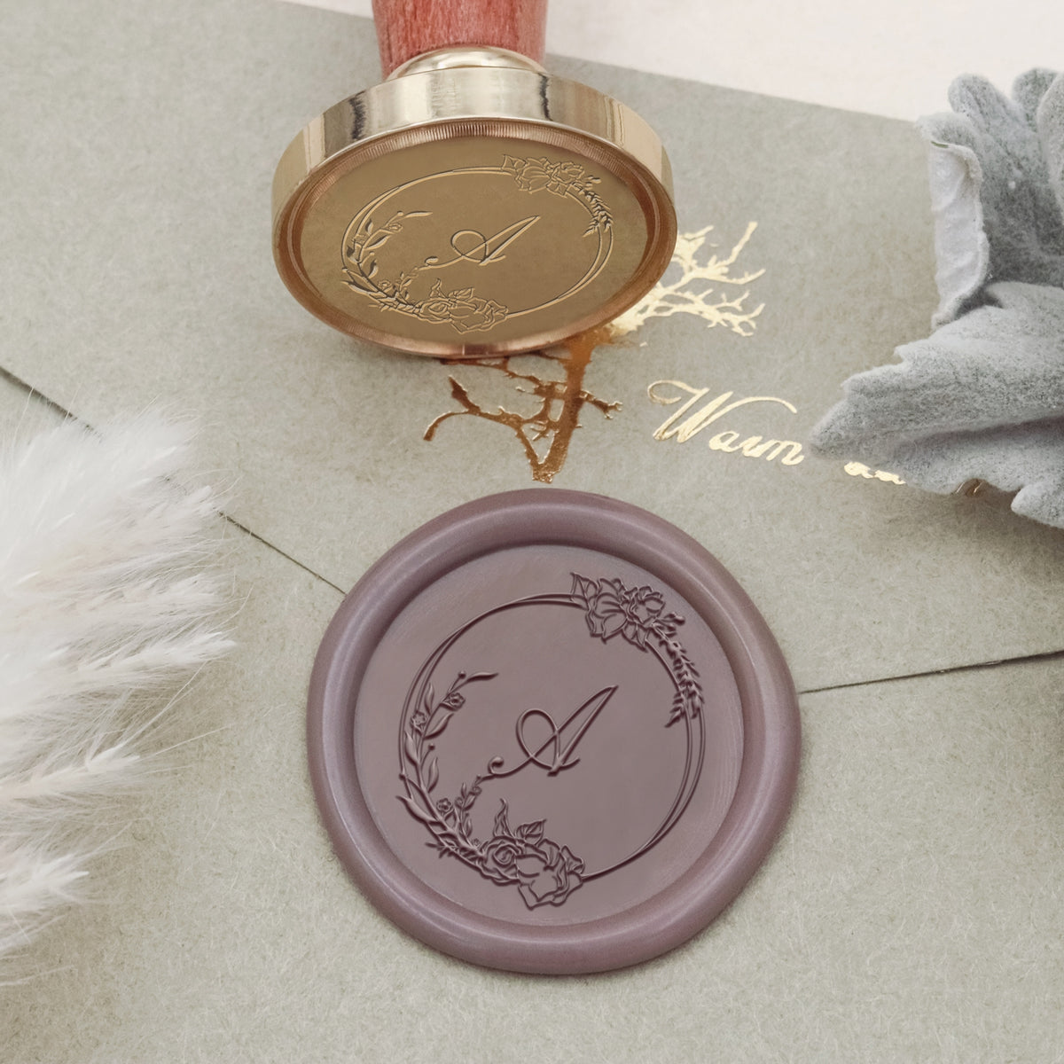 Enigmatic Whispers Custom Initial Wax Seal Stamp - Style 2 2