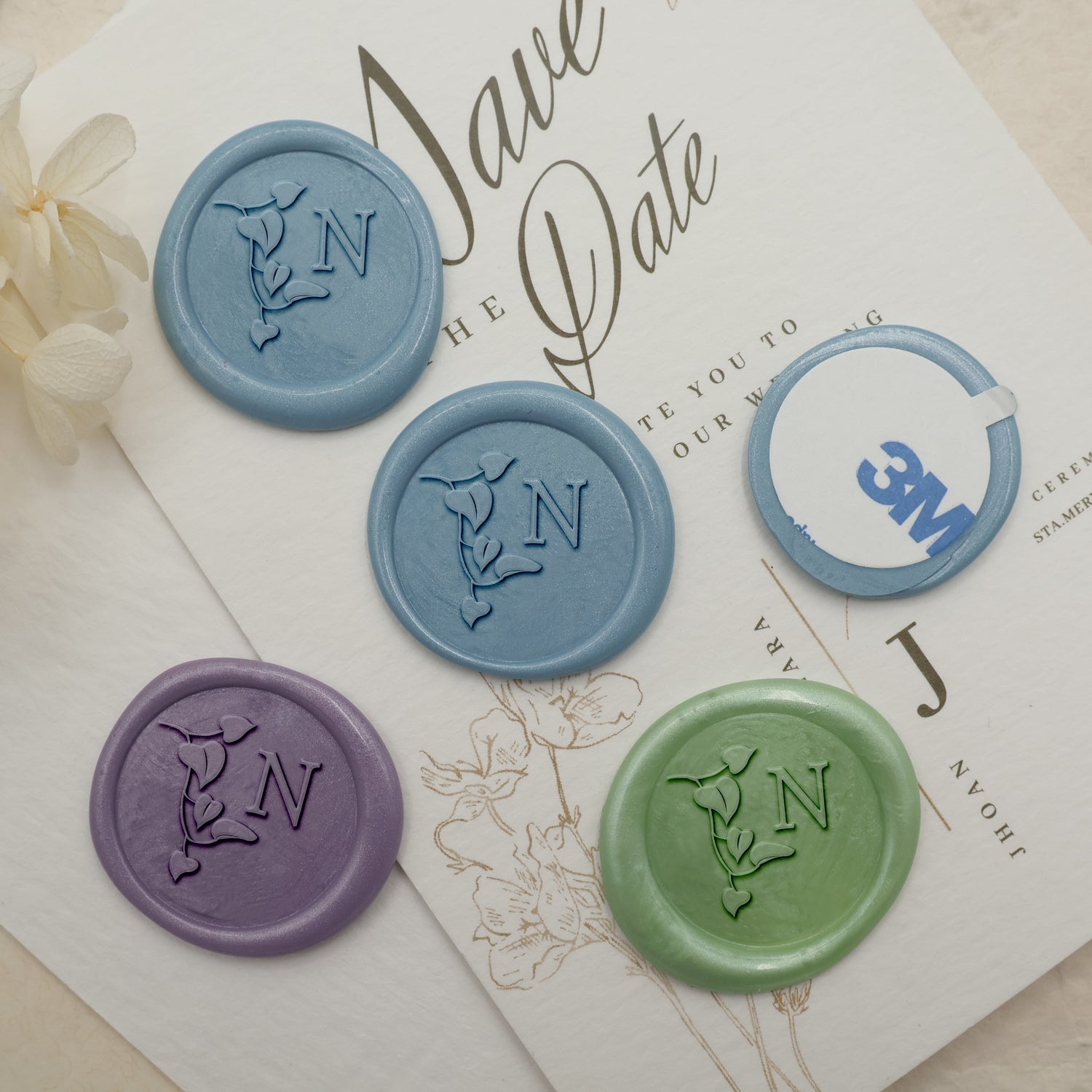 Enigmatic Whispers Custom Ivy Vine Initial Wax Seal Stamp 3