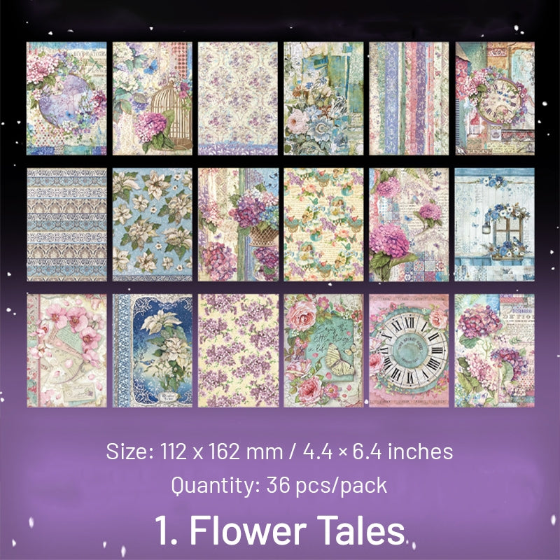 European-Style Large Floral Decorative Paper sku-1