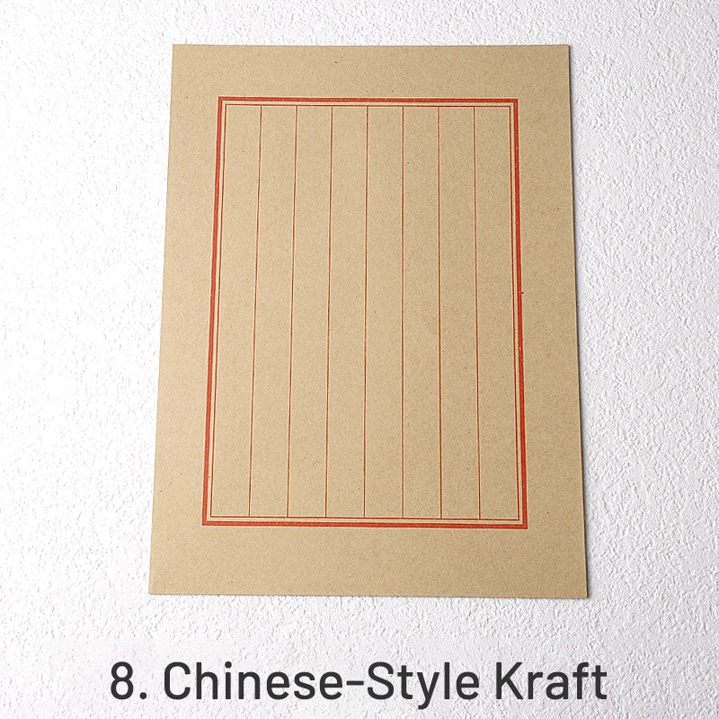 European Style Pattern Retro Kraft Writing Paper sku-8
