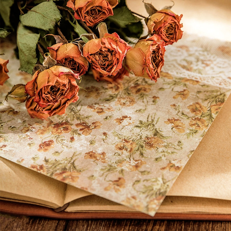 European-Style Vintage Lace Floral Decorative Paper c2