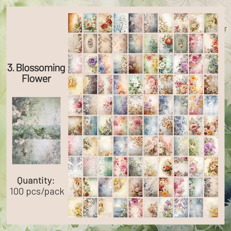 European Vintage Scrapbook Paper - Ocean, Flower, Halloween, Universe - Stamprints10