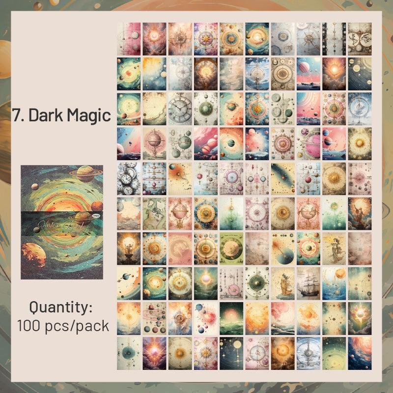 European Vintage Scrapbook Paper - Ocean, Flower, Halloween, Universe - Stamprints14