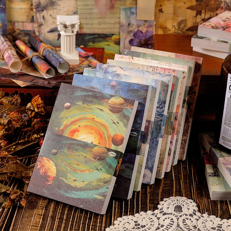 European Vintage Scrapbook Paper - Ocean, Flower, Halloween, Universe - Stamprints2