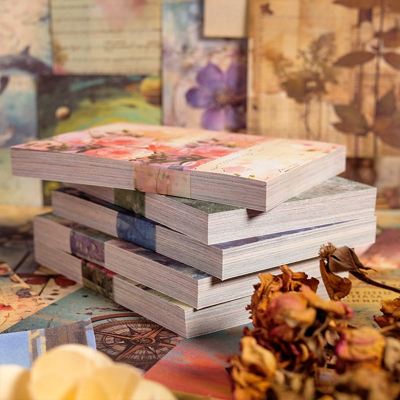 European Vintage Scrapbook Paper - Ocean, Flower, Halloween, Universe - Stamprints6