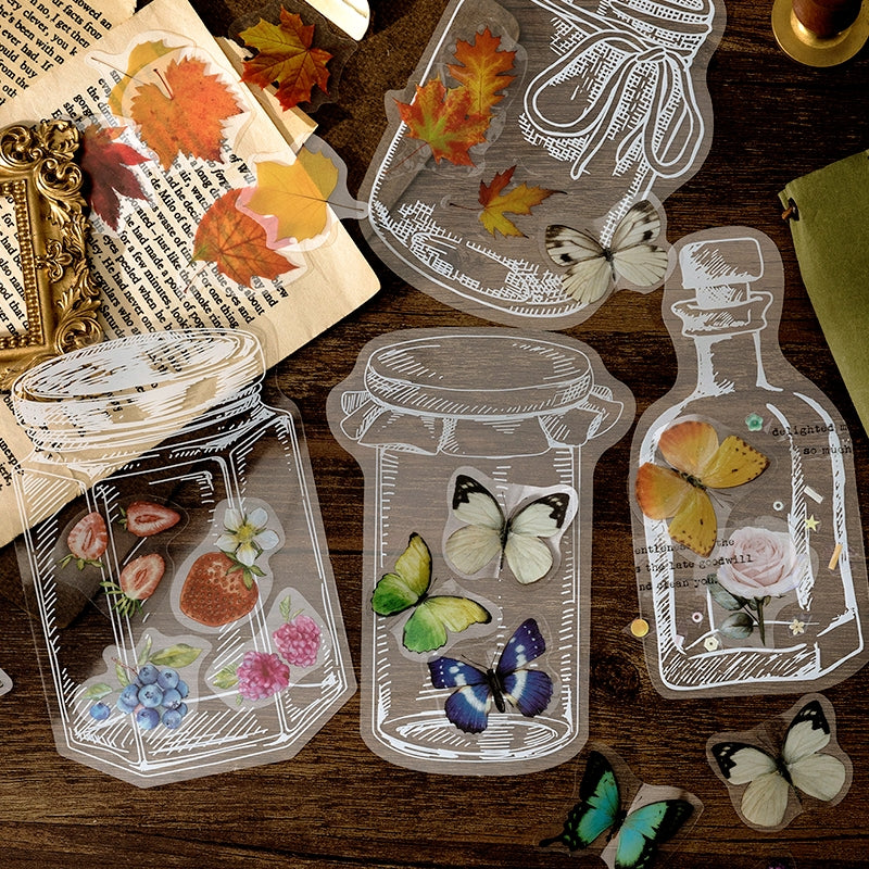 Everything in a Bottle Series Flower Butterfly Sticker Pack b