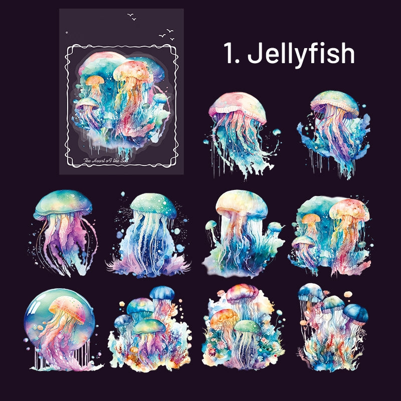 Exquisite The Sea Themed Shell Light PET Sticker sku-1