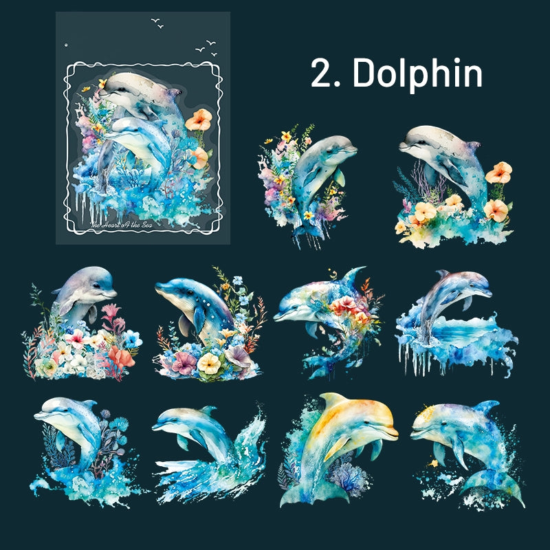 Exquisite The Sea Themed Shell Light PET Sticker sku-2