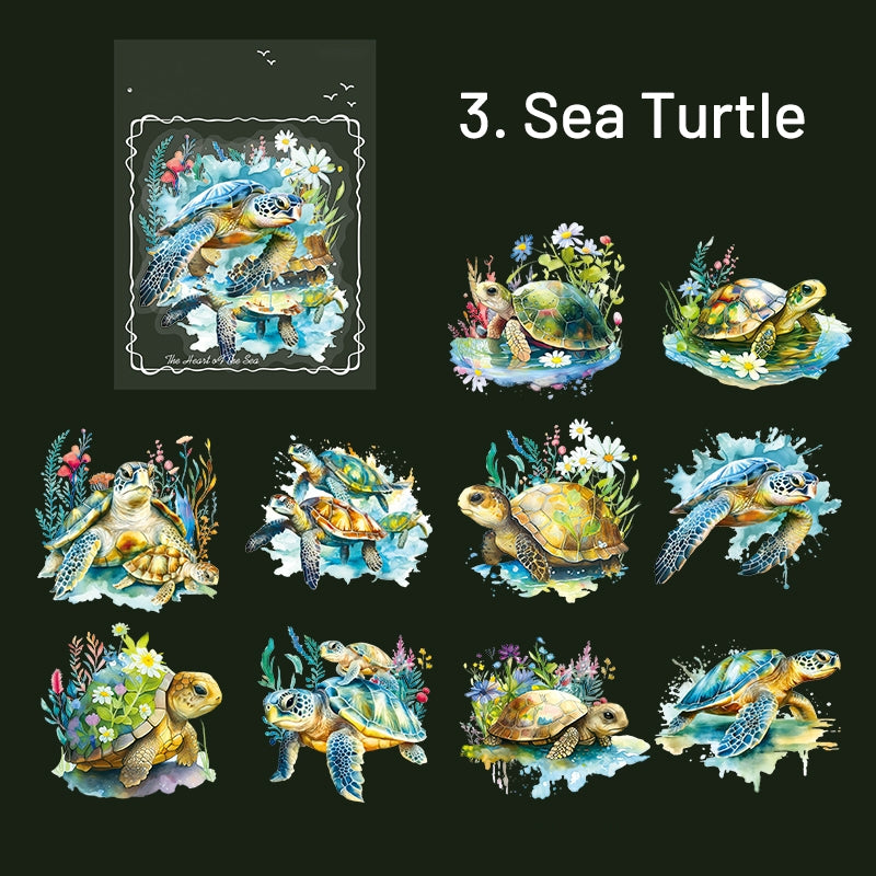Exquisite The Sea Themed Shell Light PET Sticker sku-3