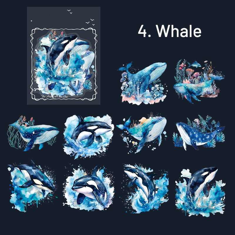 Exquisite The Sea Themed Shell Light PET Sticker sku-4