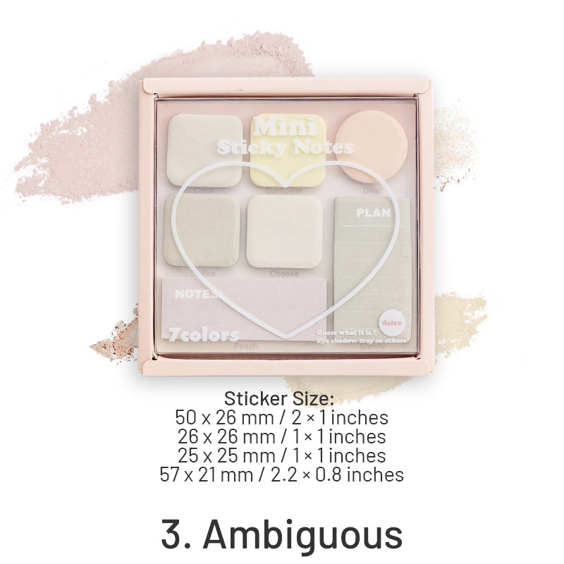 Faint Secret 7-Color Mini Sticky Notes Set sku-3