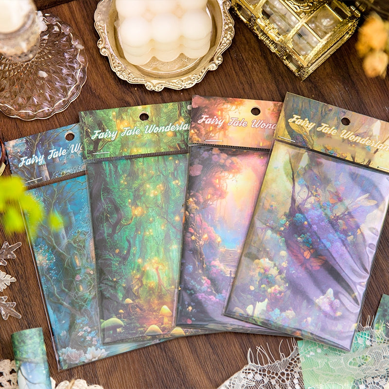 Fairy Tale Dreamland Washi Scrapbook Paper - Castle, Door, Forest, Butterfly, Garden a