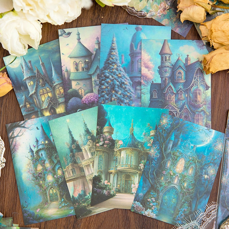 Fairy Tale Dreamland Washi Scrapbook Paper - Castle, Door, Forest, Butterfly, Garden b1