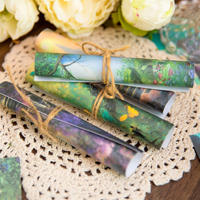 Fairy Tale Dreamland Washi Scrapbook Paper - Castle, Door, Forest, Butterfly, Garden b2