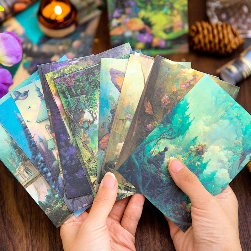 Fairy Tale Dreamland Washi Scrapbook Paper - Castle, Door, Forest, Butterfly, Garden b5