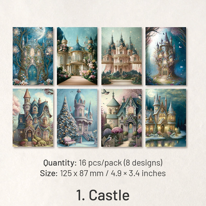 Fairy Tale Dreamland Washi Scrapbook Paper - Castle, Door, Forest, Butterfly, Garden sku-1