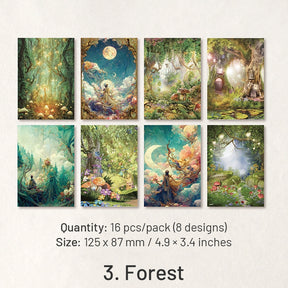Fairy Tale Dreamland Washi Scrapbook Paper - Castle, Door, Forest, Butterfly, Garden sku-3