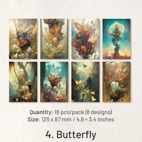 Fairy Tale Dreamland Washi Scrapbook Paper - Castle, Door, Forest, Butterfly, Garden sku-4