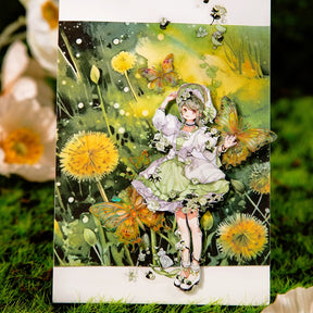 Fairy Tale Special Ink Washi Stickers - Sky, Castle, Forest, Meadow, Snowy, Moon b6