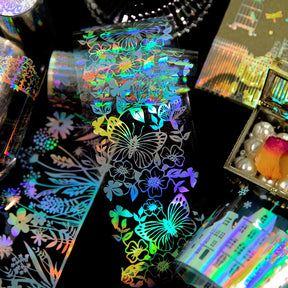 Fairy Tale Town Series Holographic Decorative PET Tape c