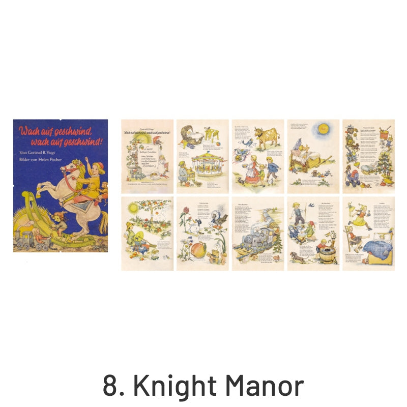 Fairy Tale World Antique Picture Book Page Scrapbook Paper sku-8