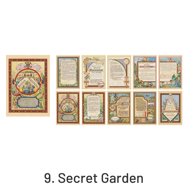 Fairy Tale World Antique Picture Book Page Scrapbook Paper sku-9