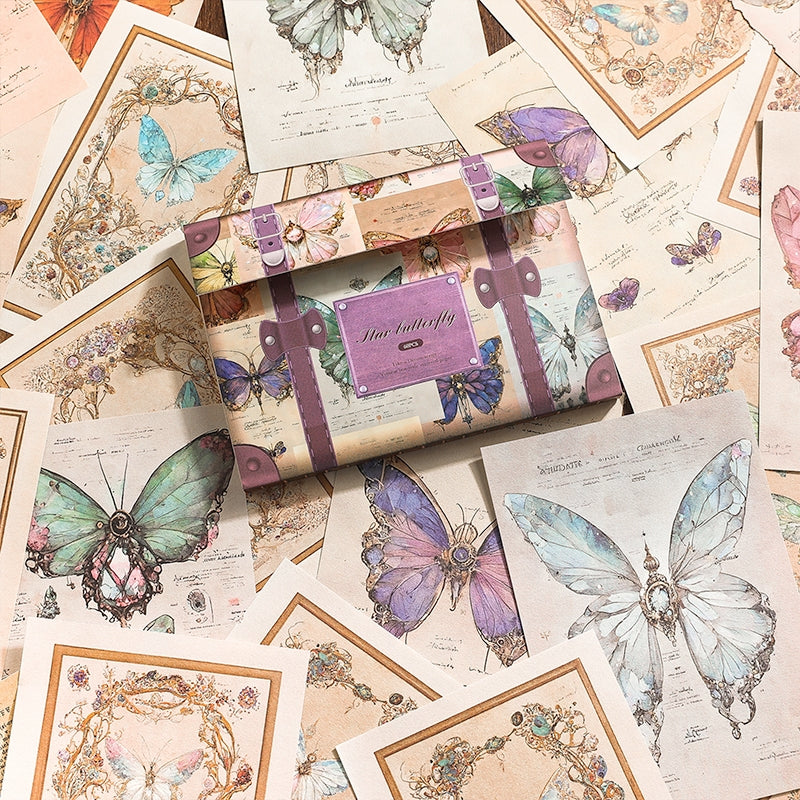 Fantasy Boxed Scrapbook Paper - Butterfly, Windows b1