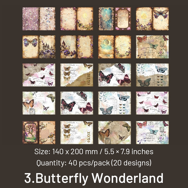 Fantasy Dark Journaling Background Paper sku-3