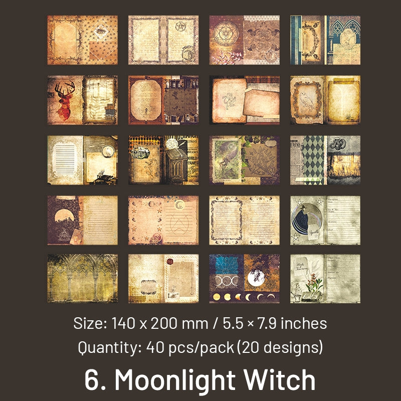 Fantasy Dark Journaling Background Paper sku-6