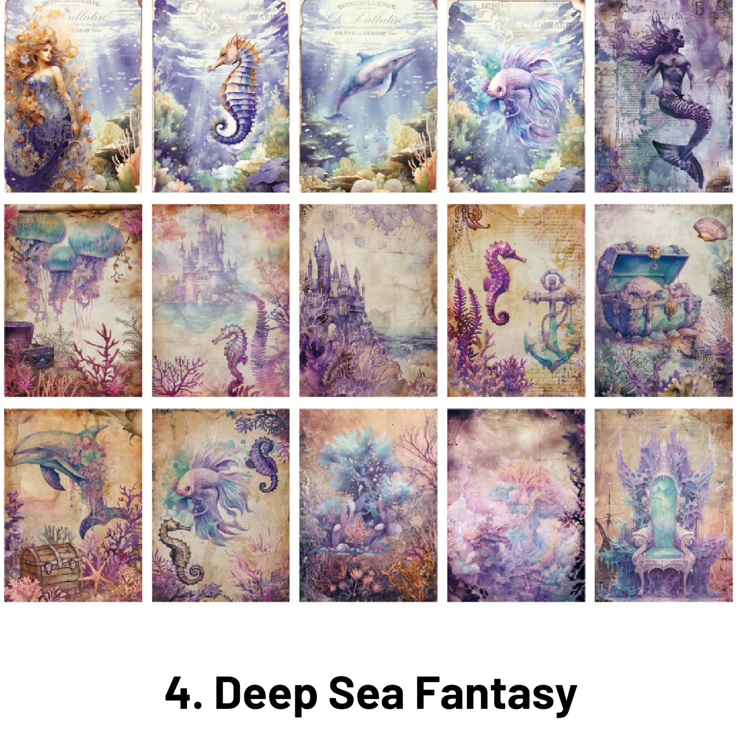 Fantasy Sea Series Decorative Material Paper12