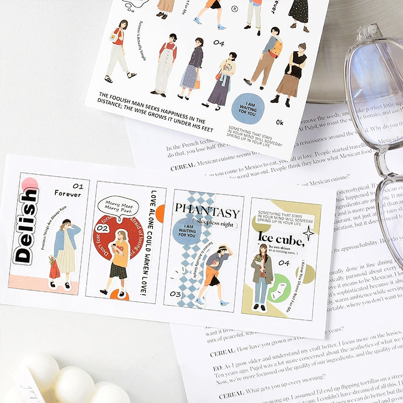 Fashion Girl Street Snap Series Stickers b2