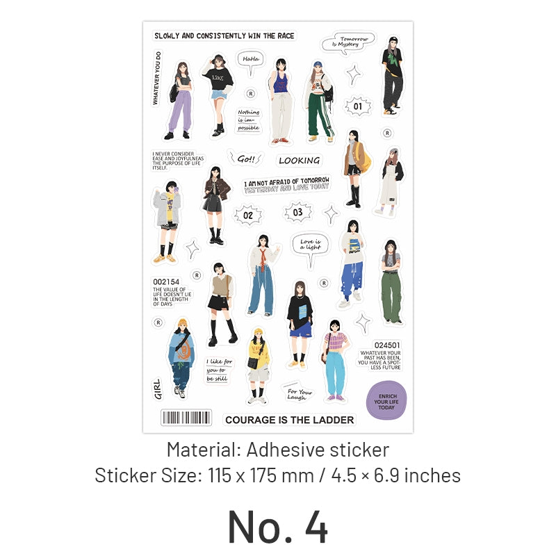 Fashion Girl Street Snap Series Stickers sku-4