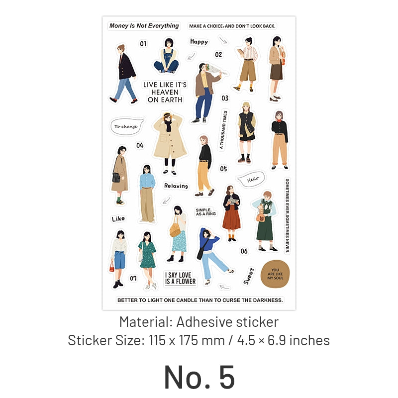 Fashion Girl Street Snap Series Stickers sku-5
