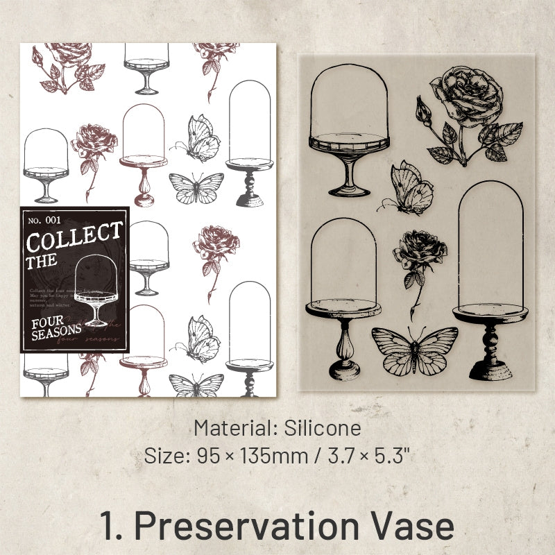 Favorite Four Seasons Series Vintage Clear Silicone Stamps7