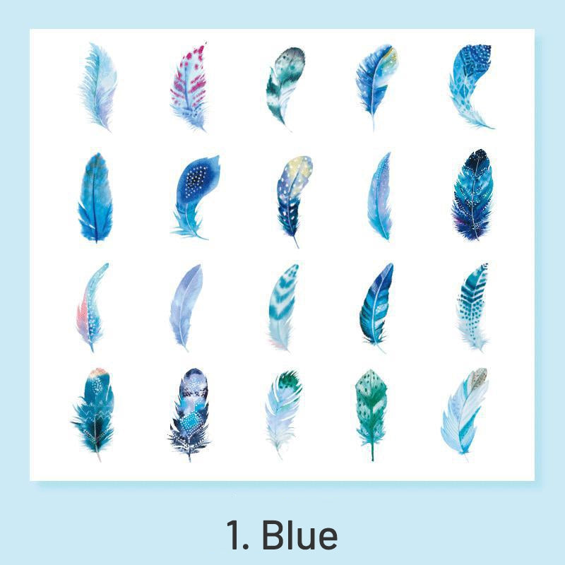 Feather Fantasy Series PVC Feather Stickers sku-1
