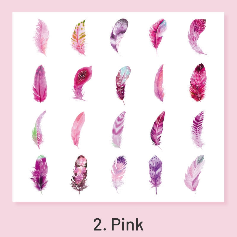 Feather Fantasy Series PVC Feather Stickers sku-2