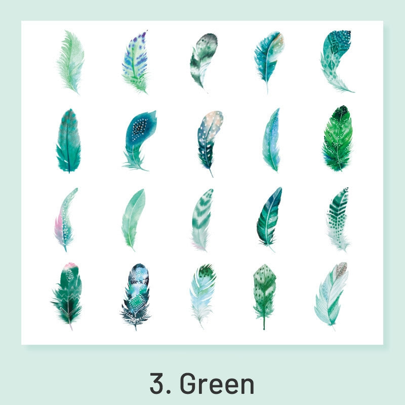 Feather Fantasy Series PVC Feather Stickers sku-3