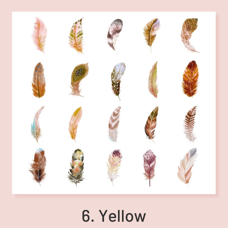 Feather Fantasy Series PVC Feather Stickers sku-6