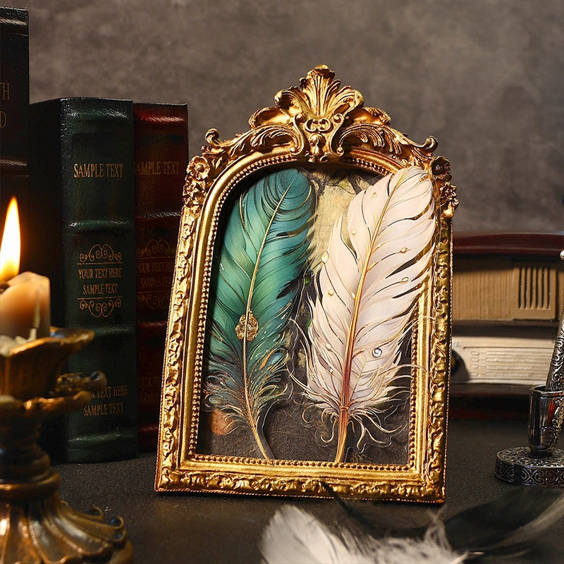 Feather Gold Foil PET Stickers b3