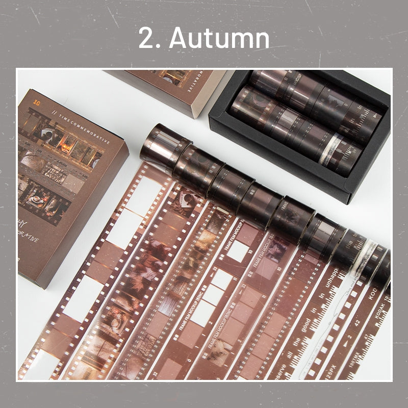Film PET Tape Set (10 rolls) - Scenery, Winter, Autumn, Cat sku-2