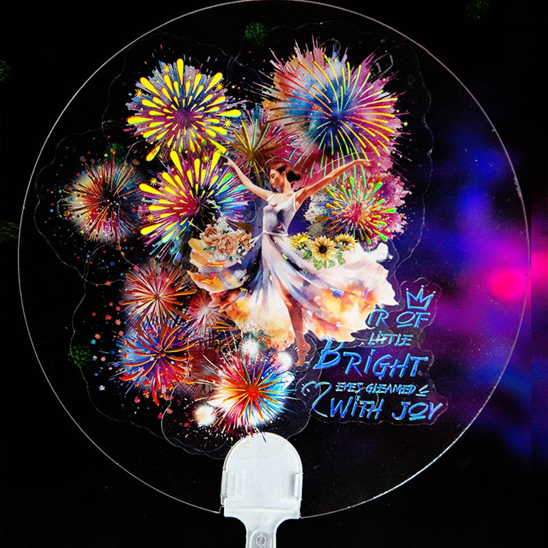 Fireworks Holographic Hot Stamping PET Stickers b4
