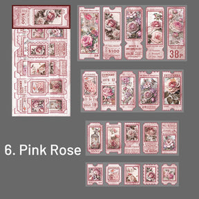 Flat Die Cut Decorative Sticker Pack-Rose Bunny Mushroom sku-6