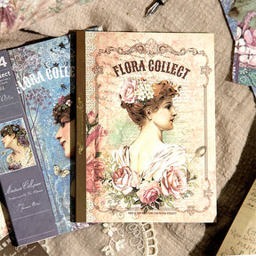 Flora Collect Retro Oil Painting Scrapbook Paper b4