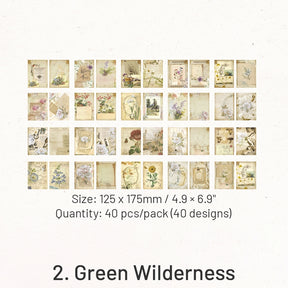 Flora Collect Retro Oil Painting Scrapbook Paper sku-2