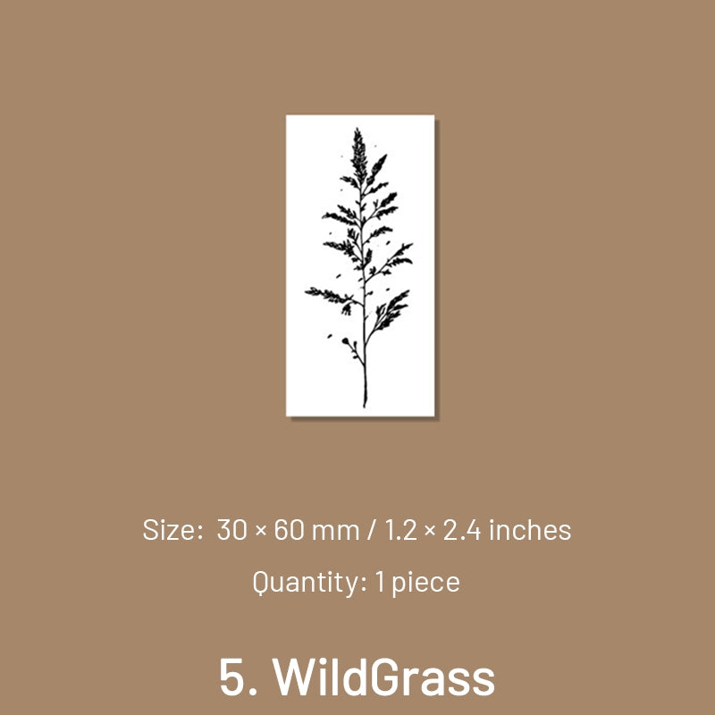 Flora Wooden Rubber Stamp - Daisy, Baby's Breath sku-5