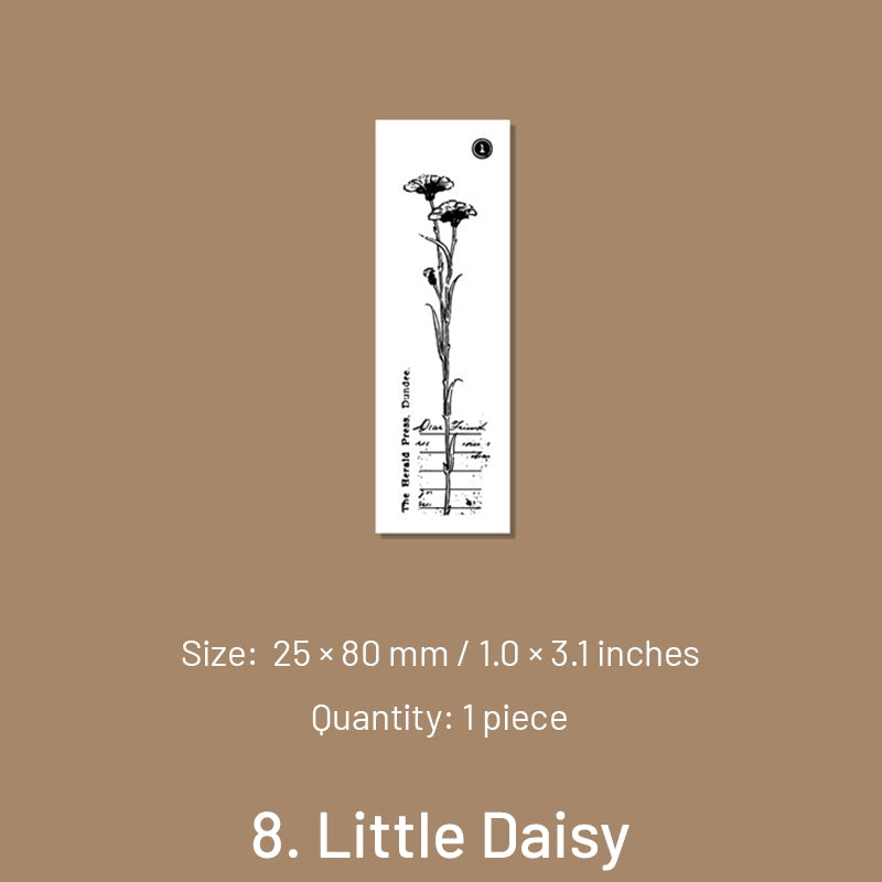 Flora Wooden Rubber Stamp - Daisy, Baby's Breath sku-8