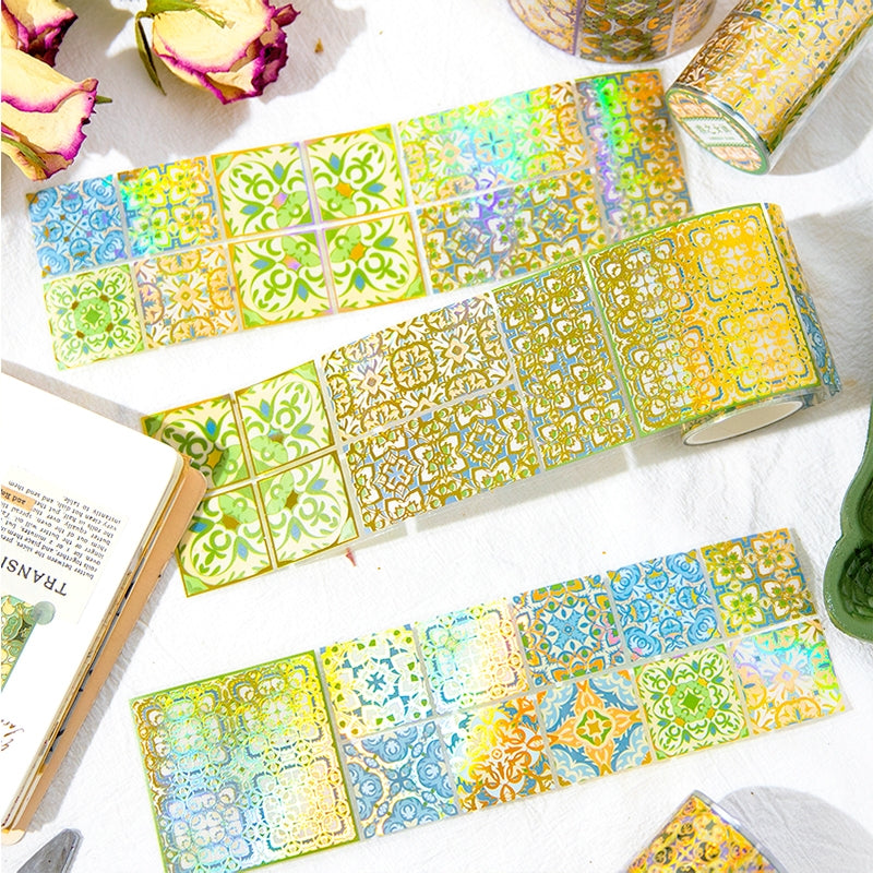 Floral Tile Pattern Collection Decorative PET Tape b