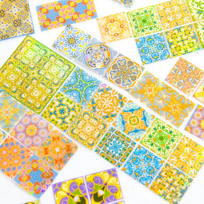 Floral Tile Pattern Collection Decorative PET Tape b2