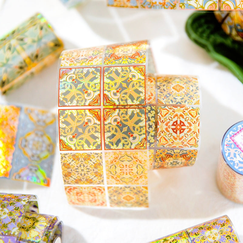 Floral Tile Pattern Collection Decorative PET Tape b3